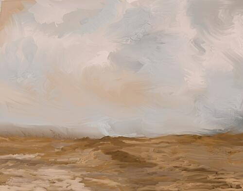 Serene Desert Sky Art Print