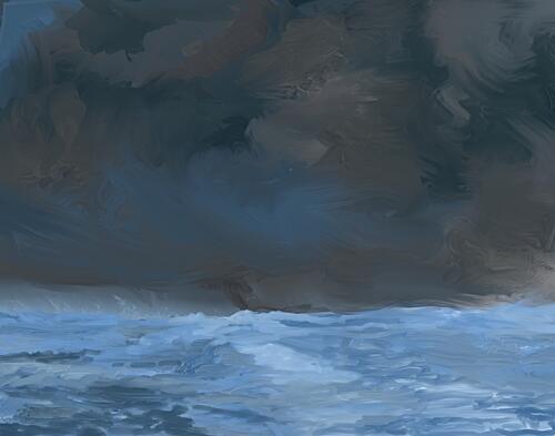 Turbulent Ocean Sky Océan reproduction