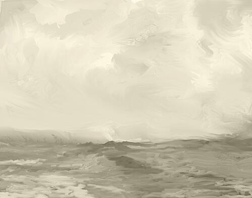 Misty Horizon Sky Art Print by David George