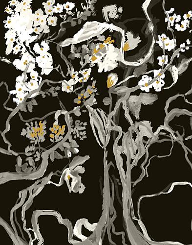 Elegant Floral Branches Art Print by Josie George