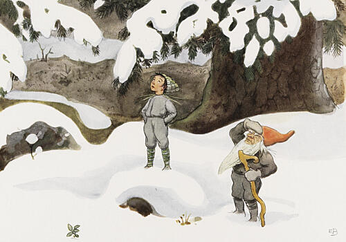 Solagget Vinter Art Print