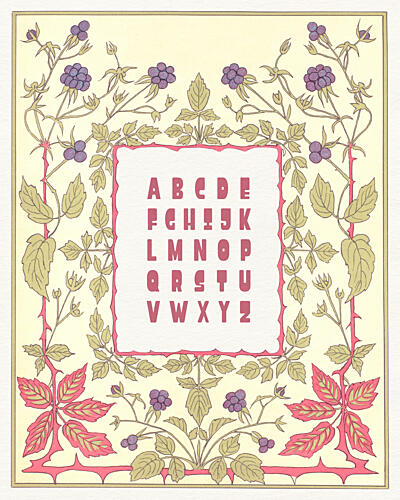 Botanical Alphabet Frame Art Print by Wild Violets