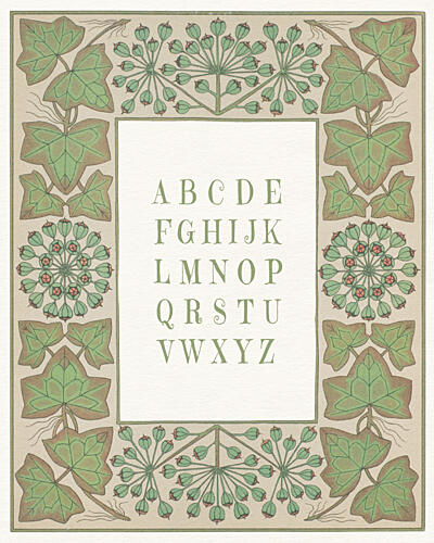 Botanical Alphabet Frame Art Print by Wild Violets
