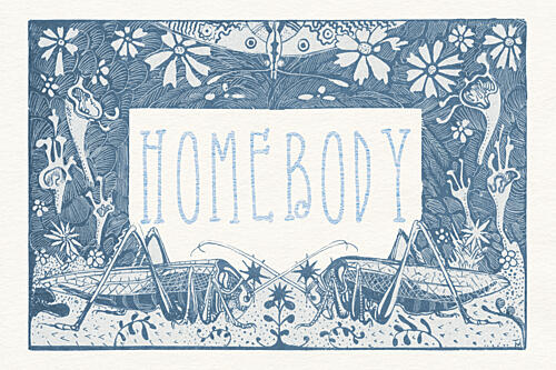 Whimsical Homebody Insects Art Print