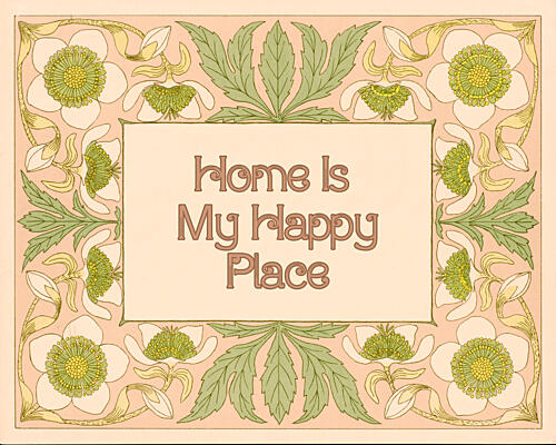 Home Is My Happy Place Art Print by Wild Violets