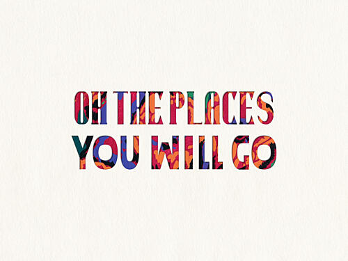 Colorful Places Quote Art Print by Wild Violets