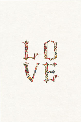 Romantic Paisley Love Art Print by Wild Violets