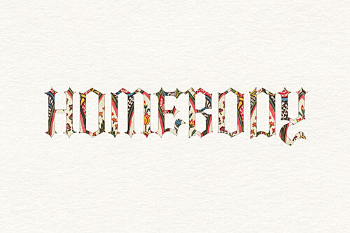 Homebody Floral Typography Art Print