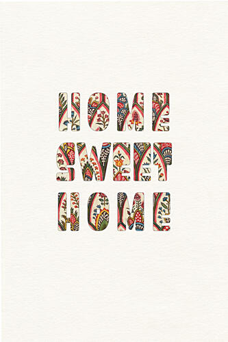 Home Sweet Home Floral Art Print by Wild Violets