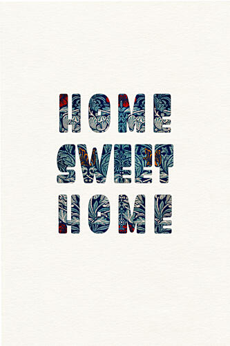 Home Sweet Home Floral Art Print by Wild Violets