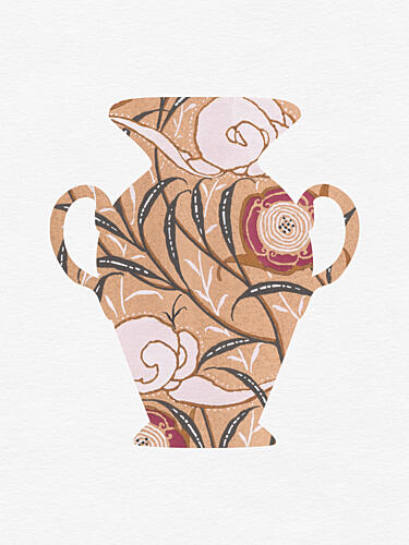 Stylized Floral Vase Art déco reproduction