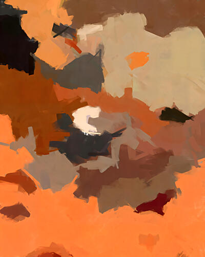 Vibrant Earthy Abstract Art Print