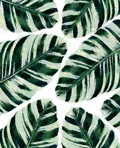 Tropical Leaf Pattern Art Print