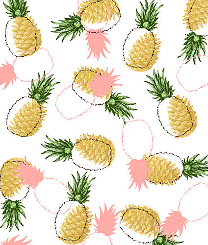 Tropical Pineapple Art Art Print