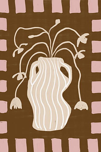 Soft Floral Arrangement Bohème reproduction