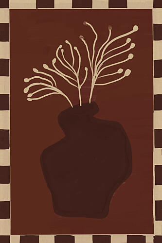 Minimalist Vase Plant Geometric Print