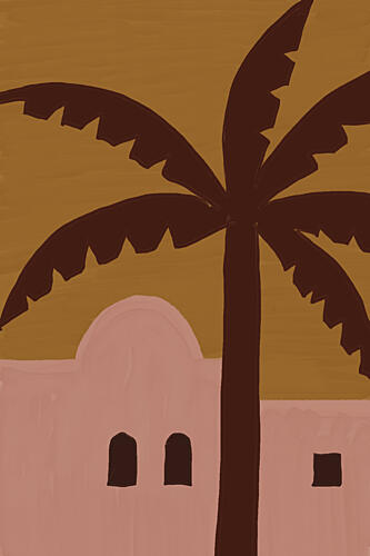 Desert Palm Abode Art Print by The Art Concept