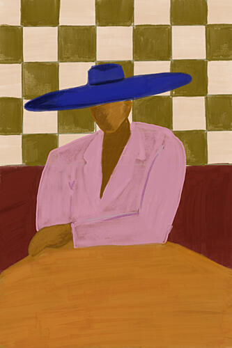 Blue Hat Chic Mode reproduction