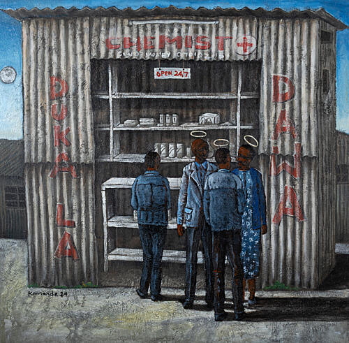 Halos at the Chemist Art Print by James Kamande