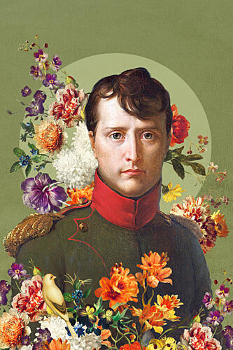 Regal Floral Portrait Art Print