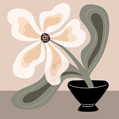 Soft Abstract Bloom Art Print