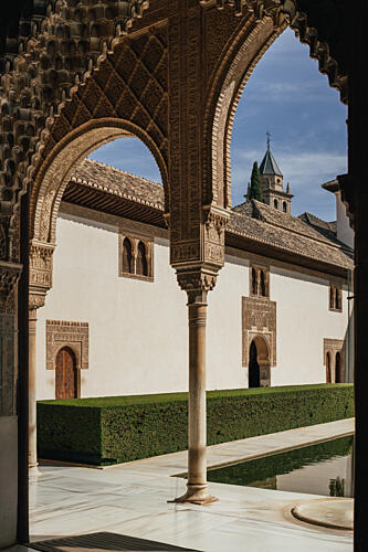 Historic Alhambra Courtyard Art Print by Aimee Giles