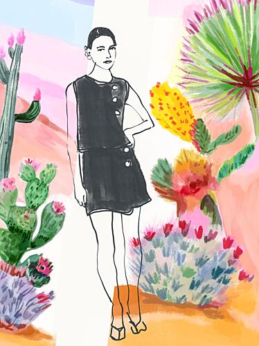 Desert Fashion Style Art Print