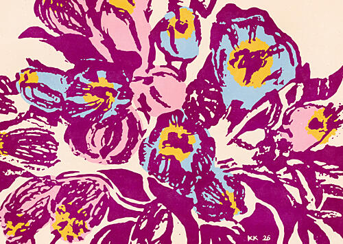 Tulips Art abstrait reproduction