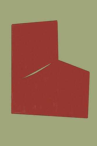 Minimal Red Slit Art Print by The Miuus Studio