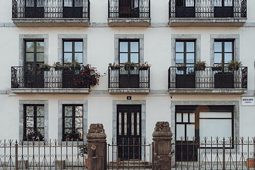 White Balcony Windows Art Print by Aimee Giles