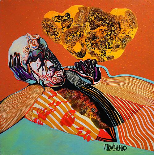 Pipe Smokers Vibrant Thoughts Art Print