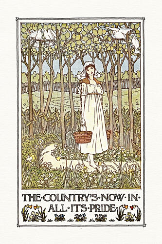 Spring Maiden in Forest Art Print