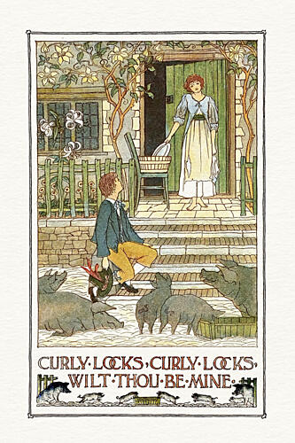 Curly Locks Courtship Art Print by Wild Violets