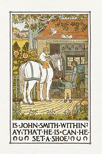 At the Blacksmith Shop Art Print by Wild Violets