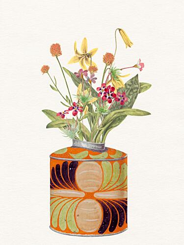 Charming Wildflower Bouquet Art Print by Wild Violets