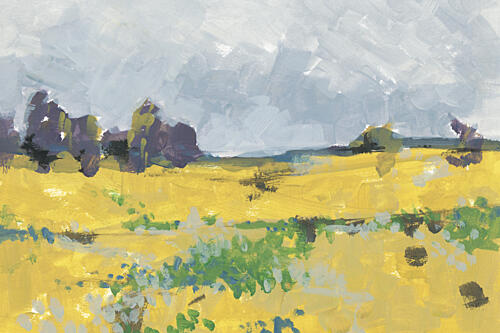 Vibrant Yellow Field Art Print by cartissi