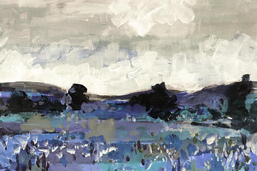 Abstract Blue Horizon Art Print by Cartissi