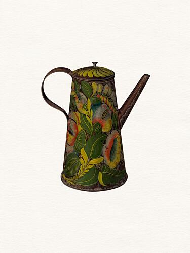 Vintage Floral Watering Can Art Print by Wild Violets
