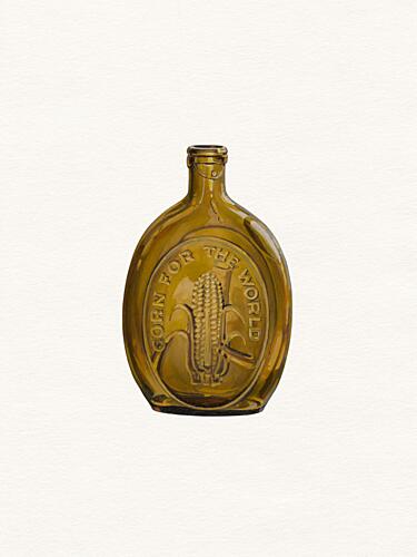 Vintage Corn Flask Art Print by Wild Violets