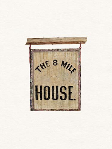 Rustic Eight Mile House Sign Art Print
