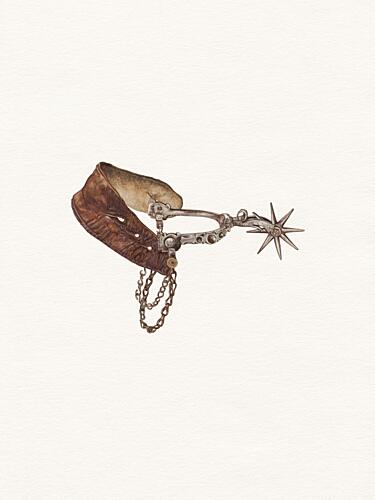 Vintage Cowboy Spur Art Print