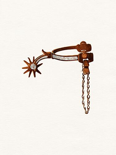 Rustic Western Spur Art Print