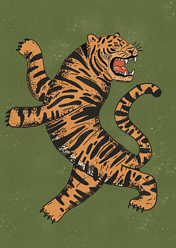 Classic Roaring Tiger Art Print by Nicholas