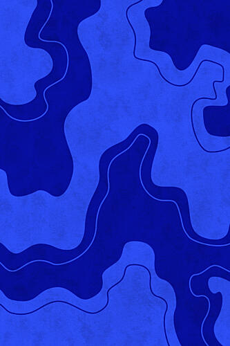 Wavy Blue Abstraction Art Print