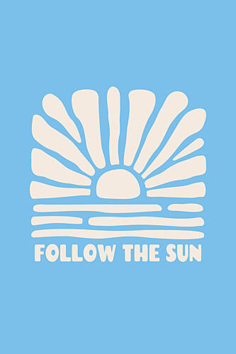 Follow the Sun Waves Minimaliste reproduction