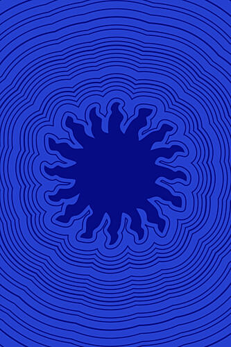 Deep Blue Radiance Minimaliste reproduction