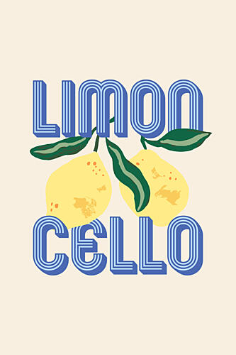 Limoncello Lemons Art Print