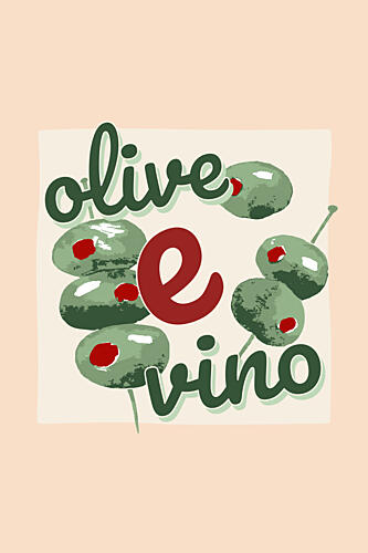 Olive E Vino Art Print