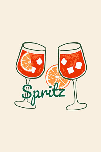 Vibrant Cocktails Minimaliste reproduction
