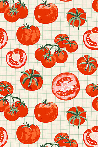 Fresh Tomato Grid Art Print